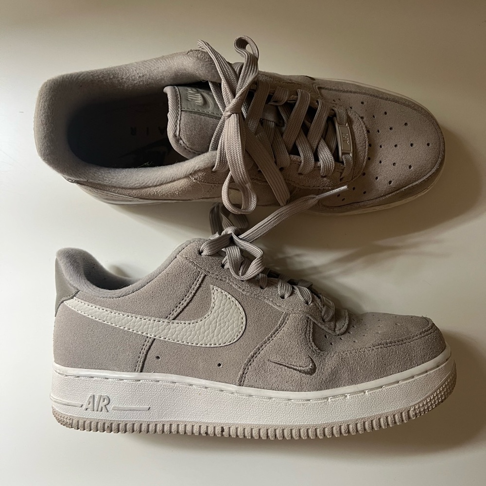 Women’s Nike Air Force 1’s — Gray suede